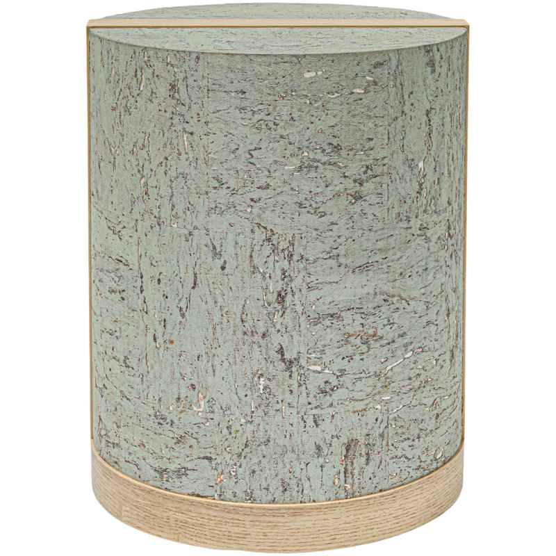 Kuttner Modern End Table, Green/Brown