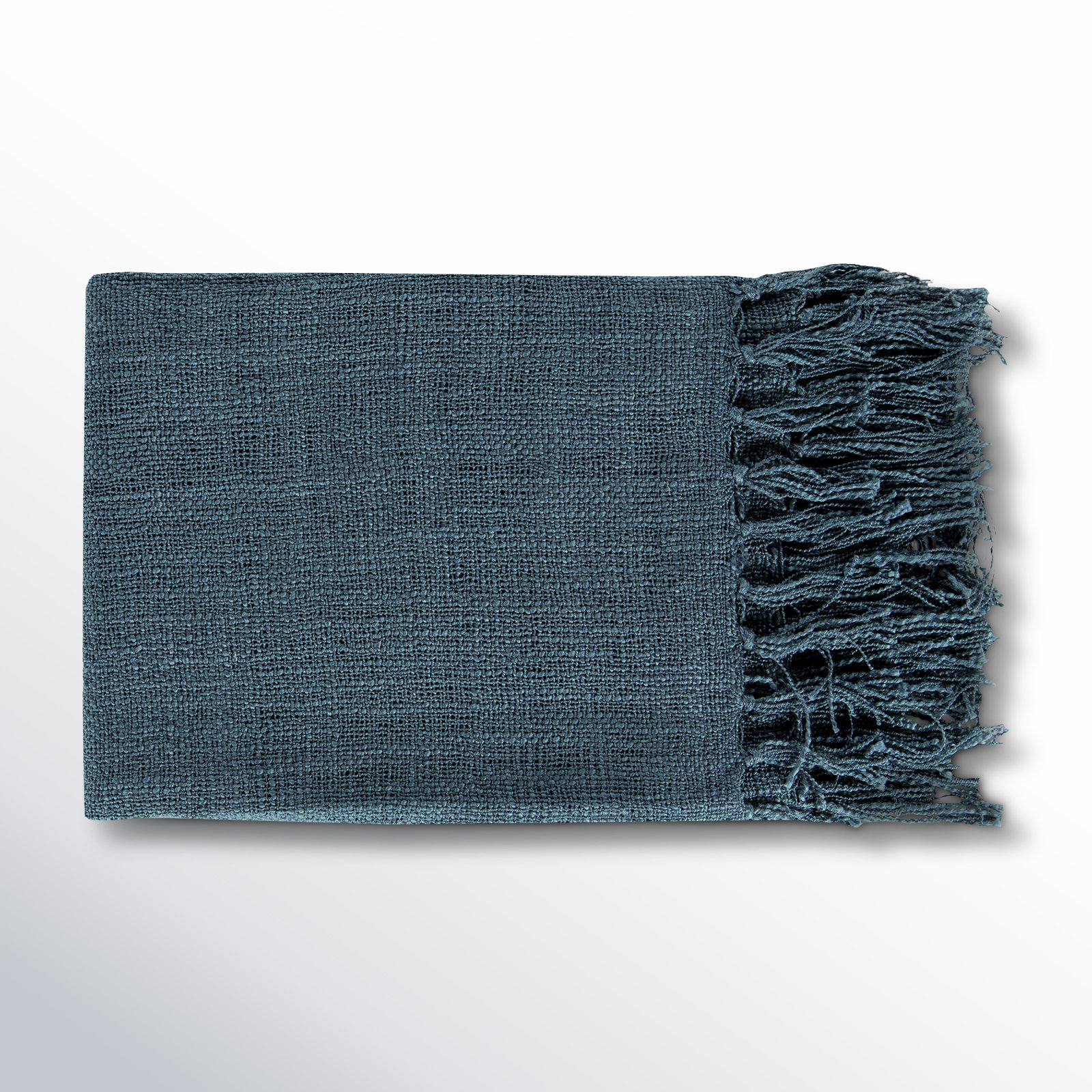 Dennie Heated Knit Throw Blanket, Navy