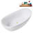 63" Streamline Soaking Glossy White Freestanding Tub and Tray With Internal Drain-101413199