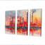 Ensemble de salon d'art mural rouge et orange-107196086-107196088
