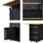 48" Rolling Kitchen Island With Drop Leaf And Built-In Power Outlet - Black-1669300743
