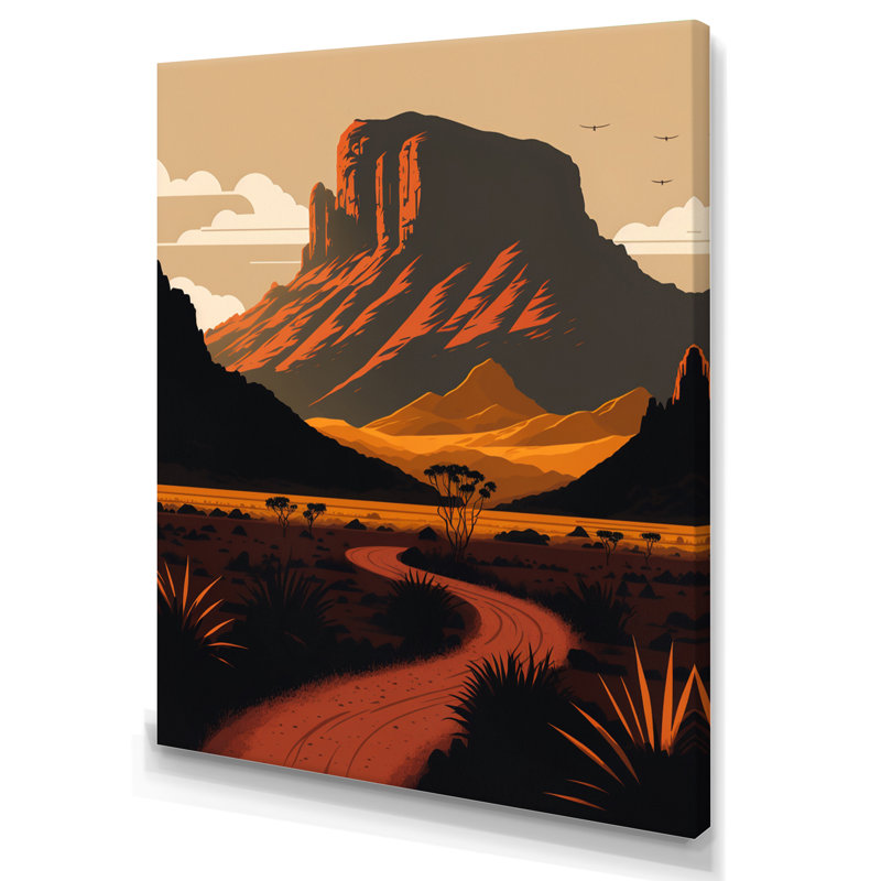 «Path In Terra Cotta Mountains I», reproduction sur toile, H 32 po x l 16 po x P 1 po, Toile tendue
