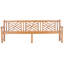 Banc de jardin en teck Chippendale