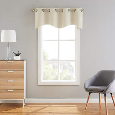 Scalloped Valance Scarf With 8 Grommets. Kitchen Valances Come in 5 Colors