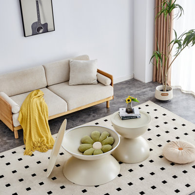 Ensemble de 2 tables rondes Milk