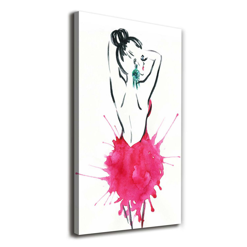 Fashion Illustration - Wrapped Canvas Print