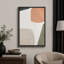 Mid Century Shape "Muted Abstract Color Blocks Artwork, Vibrant Simple Neutral Modern Wall Pictures, Framed Canvas Giclee Print Wall Art"-56686971-56686972