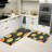 Citrus Fruit Slice Pattern 2 Pack Kitchen Area Rugs, Kitchen Sink Area, Black