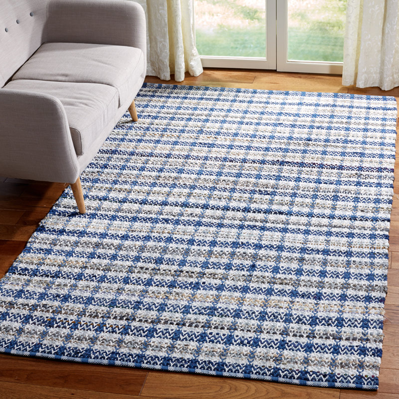 Bester Hand Woven Cotton Ikat Rug, Rectangle 8' x 10'