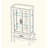 Lighted Glass Display Cabinet Glass Wine Cabinet Curio Display Cabinet With Adjustable Glass Shelves Two Doors And One Drawer Bulb Included For Home Decor And Storage-114484530