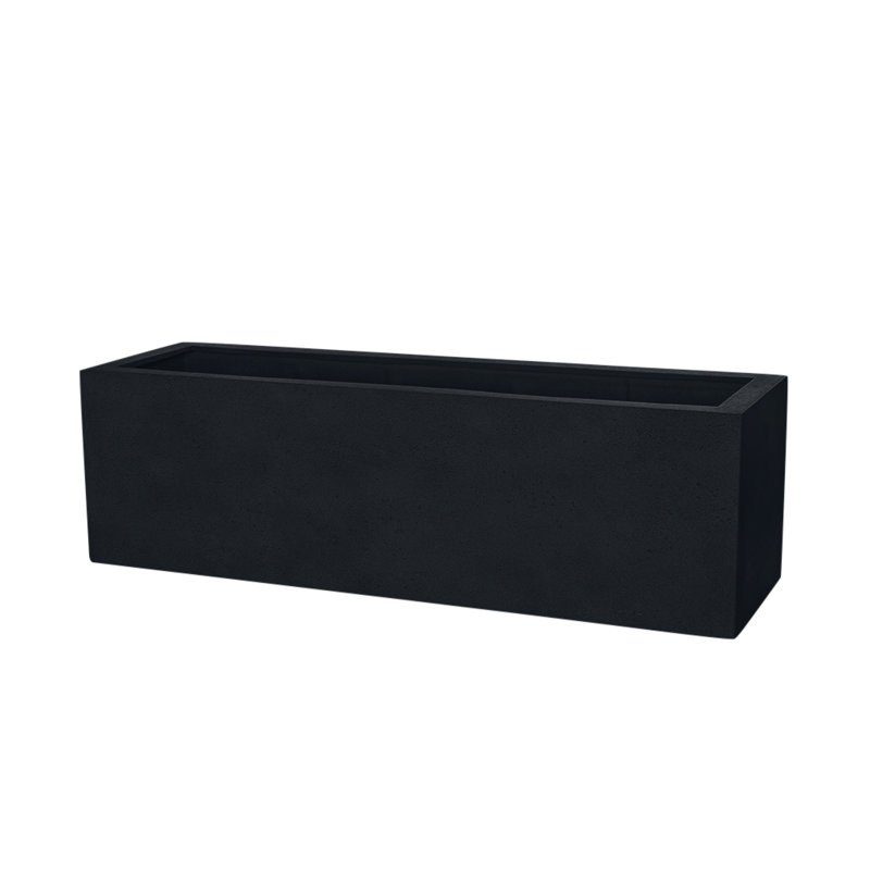 Sandal Handmade Planter, Onyx Black Lite, 47.25" W x 17.75" D x 17.75" H