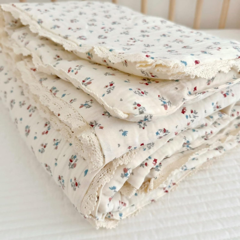 Mignon courtepointe / couverture en coton 2 couches