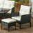 Leory Rattan Wicker 4 - Person Seating Group with Cushions