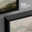«Misty Lake Landscape with Soft Clouds and Calm Water Reflections», ensemble de 3 reproductions d'art sur toile encadrées-131400877-131400880