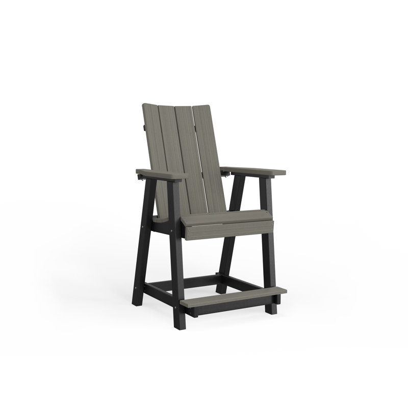 SOL Outdoor Bar Stool, Black, Chocolate Brown
