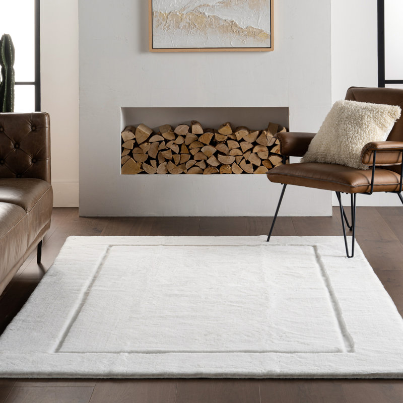 Nuloom Auralyn Solid Cloud Washable Area Rug, Rectangle 6' x 9'