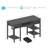 Computer Desk With Keyboard Tray, Computer Desks With Fabric Drawers & Storage Shelves For Home, Office