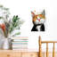 «Happy Ginger Cat Peaceful Contemporary», art mural-129150773