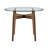 Etna Bistro Table In Clear Glass With Walnut Base
