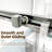 56 - 60" W x 72" H Single Sliding Semi-Frameless Shower Door with 1/4" (6mm) Clear Tempered Glass-108368233