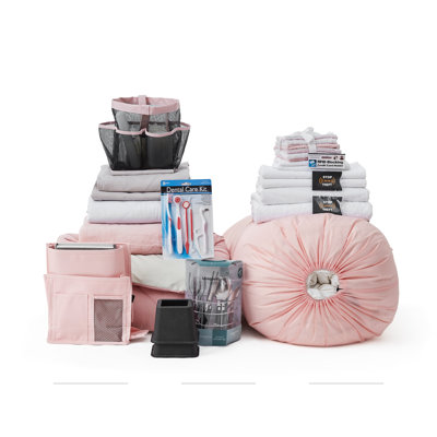44 Piece College Dorm Bedding And Essentials Package
