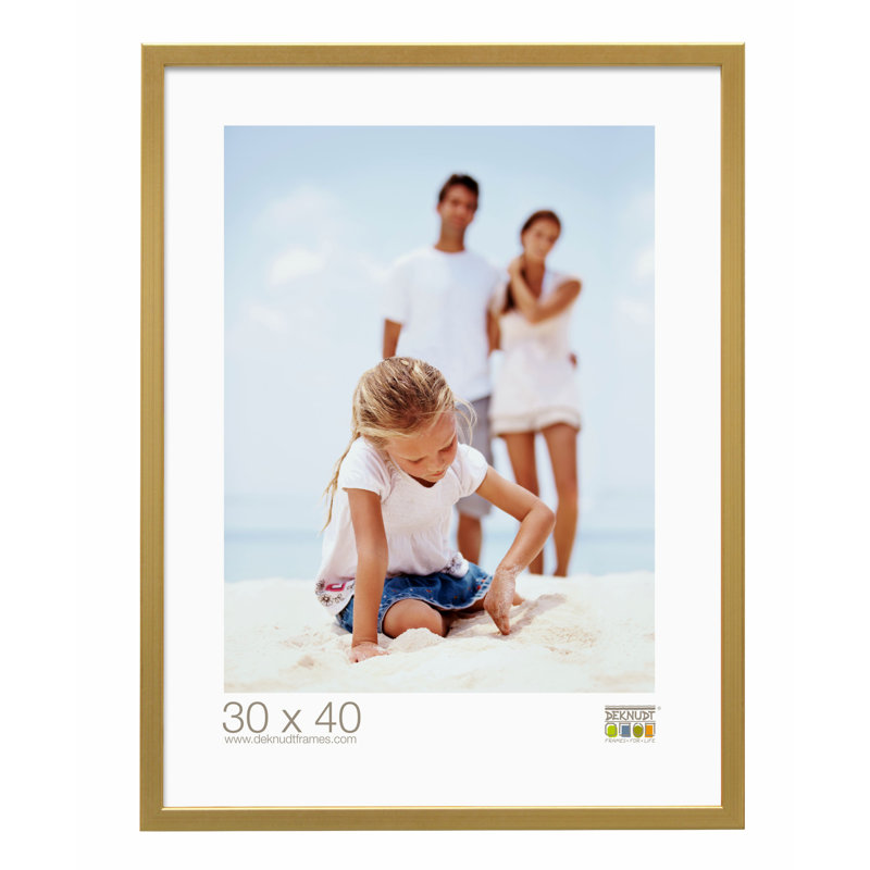 Gold Wood Matte Picture Frame, 7.02" x 9.36"