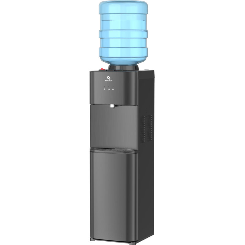 Black Top Loading Water Cooler Dispenser with Child Safety Lock