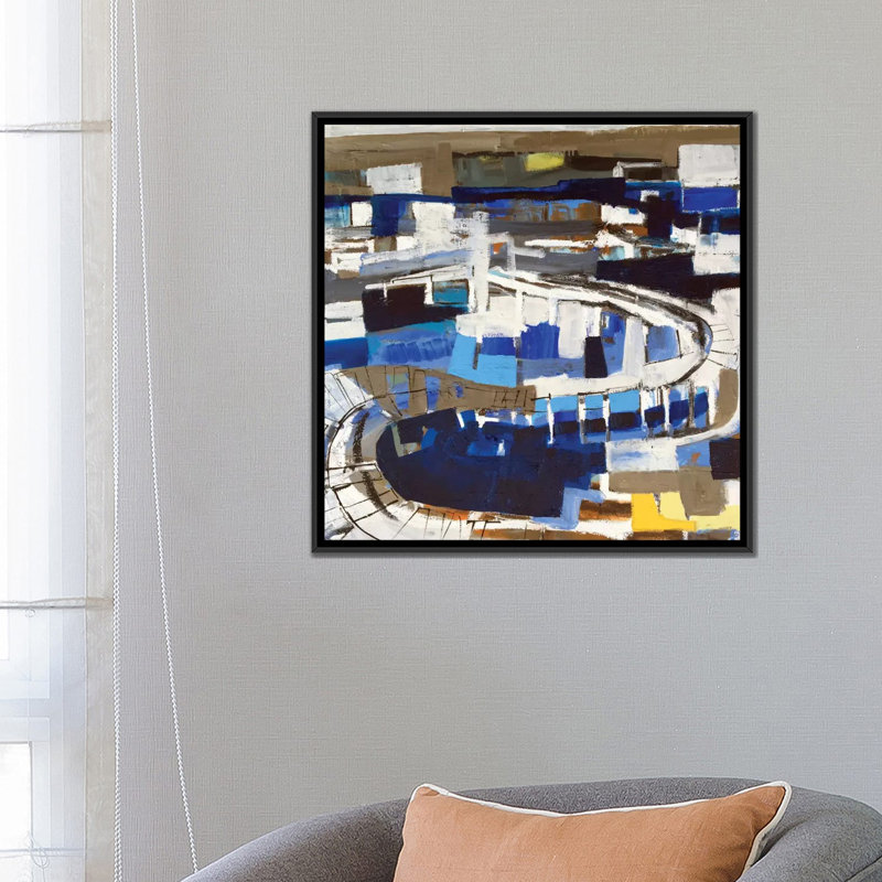 « bridge iv », reproduction d’impression sur toile, H 18 po x l 18 po x P 1,5 po, Toile avec cadre noir, Pas de tapis