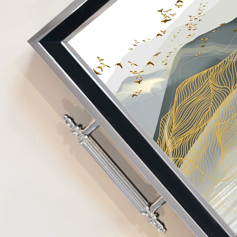 Elegant Glass Tray, 19.7 x 11.4 x 1.4 inches | 100% Durable Glass Construction | Easy to Clean with Damp Cloth | Ideal for Serving, Decorative Display, and Organizing | Stylish Addition to Home Décor
