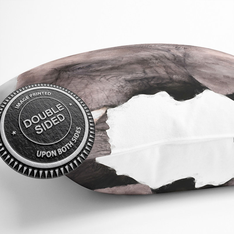 Portrait of an Elephant Cushion with Filling, 55cm H x 55cm W x 20cm D