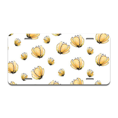 Cadre en aluminium jaune coquelicot
