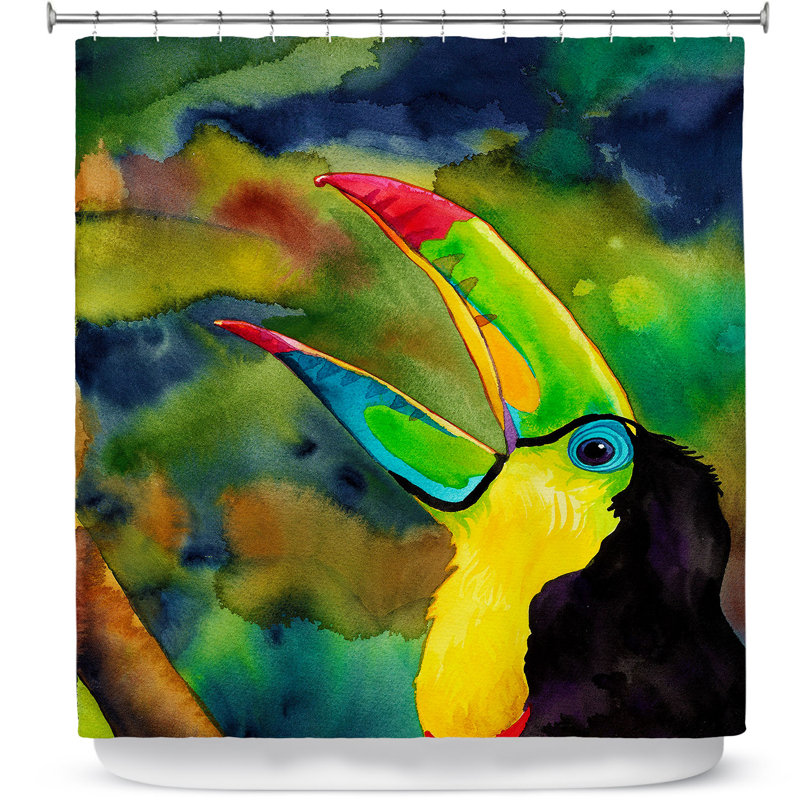 Rideau de douche simple toucan