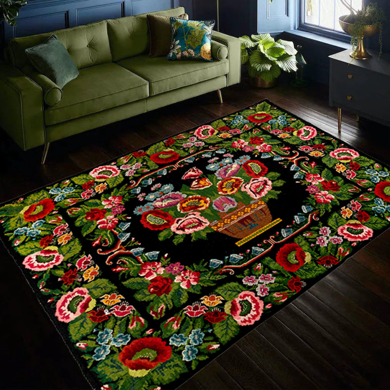 Tapisserie 8,6 x 10,4 pi. Tapis kilim Bessarabian tissé à la main