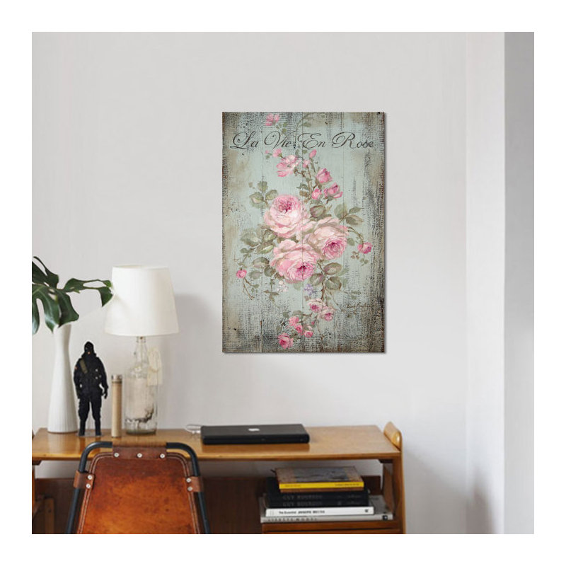 La Vie En Rose by Debi Coules - Wrapped Canvas Painting, No Frame, 66.04 cm H x 45.72 cm W x 1.91 cm D