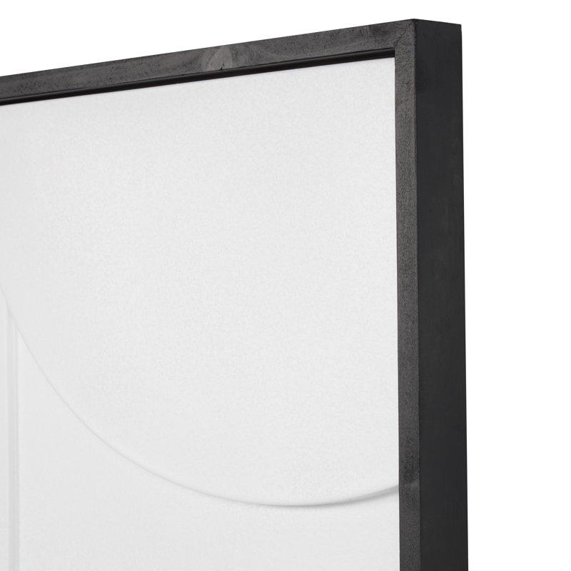 Evely - Shadow Box, impression sur bois, Blanc, H 31,25 po x l 25,5 po x P 1,8 po