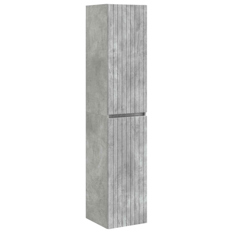 Engineered Wood Linen Cabinet, Concrete Grey