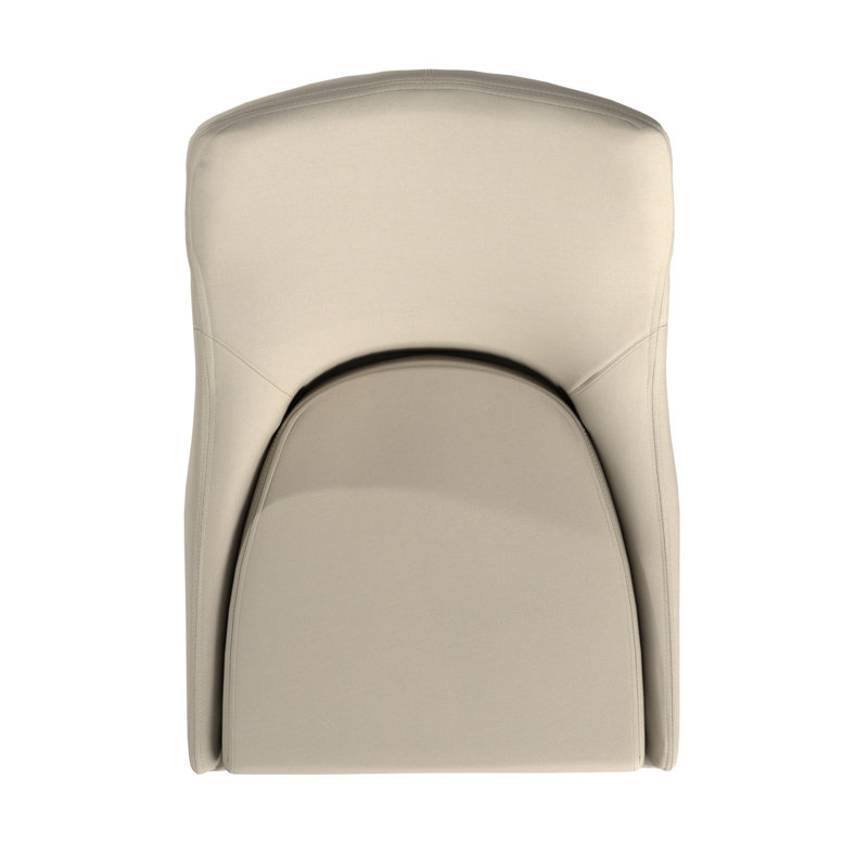 Chaise d'appoint en lin Leonitus, Lin blanc