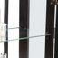 Vitrine lumineuse avec portes vitrées et tablettes réglables Vitrine vitrée 2 portes avec lumières DEL Finition et tiroir noir pour la décoration intérieure et le rangement