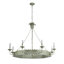 Lustre 8 lumières Finley en sauge rétro