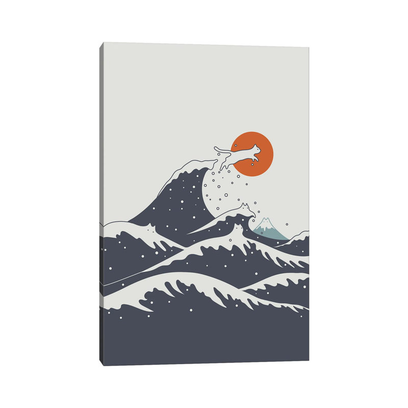 Cat Landscape LV-C by Lim Heng Swee - Wrapped Canvas Painting, 20.32 cm H x 30.48 cm W