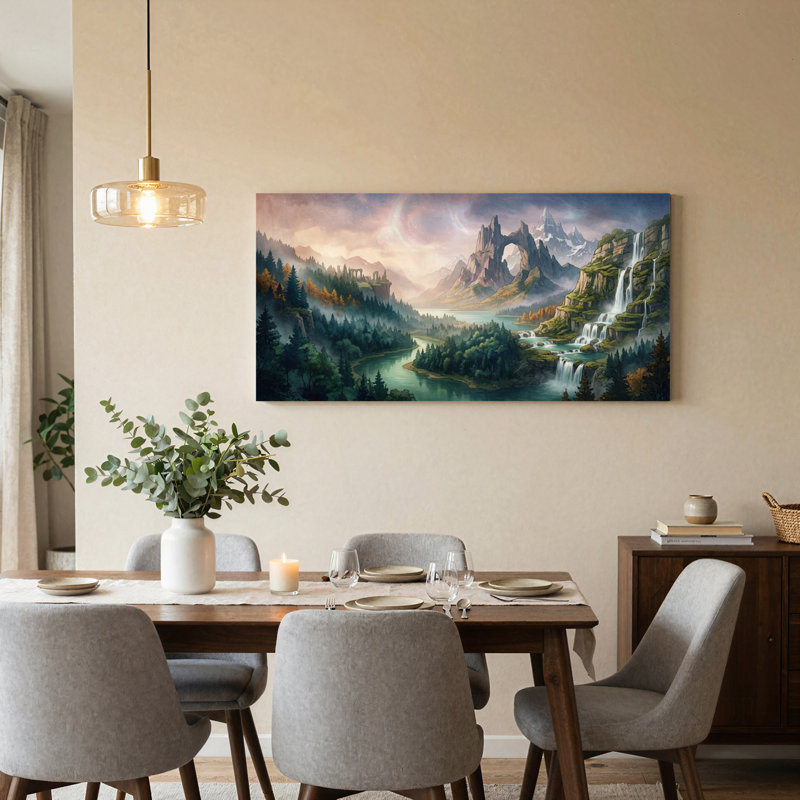 Paysage fantastique, art mural sur toile, ensemble de 1, 4824