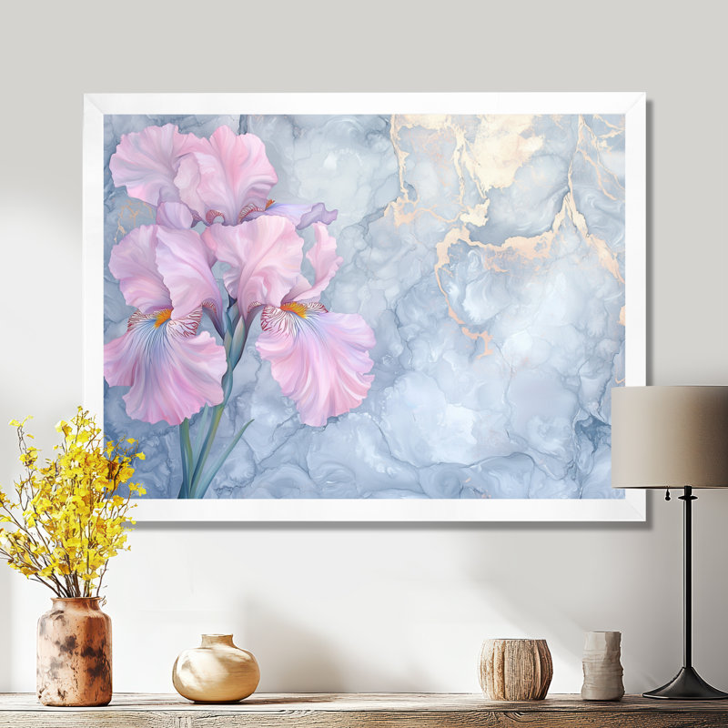 «Pink Glowing Symphony Of Iris III - Iris», reproduction sur toile, 24" H x 32" W, Single Picture Framed Print without Mat