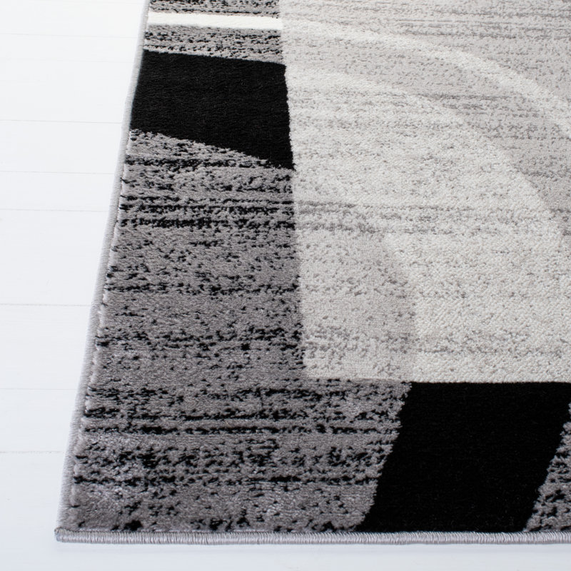 Tapis gris / rouge Anastos, Rectangle 8 pi x 10 pi