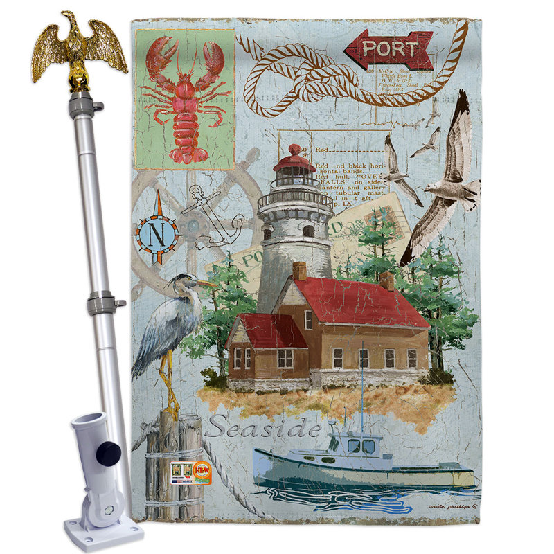 Ensemble de drapeaux en polyester 40 po x 28 po Seaside Langle