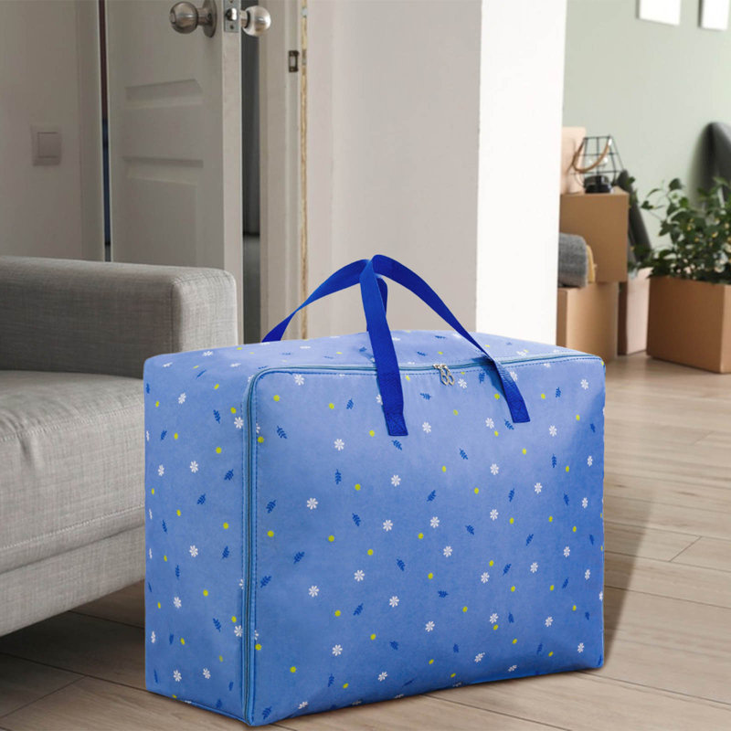  Non-woven Storage Bags Heavy Duty Packing Moving Bags, Large Capacity Clothes Storage Bins Portable Storage Containers with Reinforced Handles for Clothing, Sweater, Comforter, Bedding