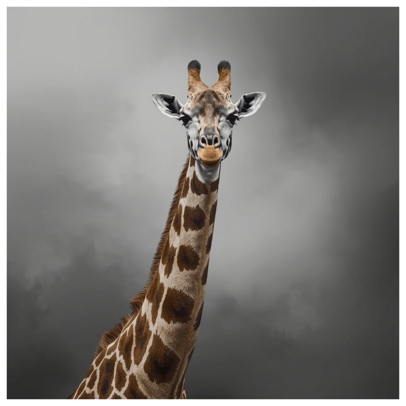 Girafe avec coussins décoratifs à double face, 14 X 14 pouces