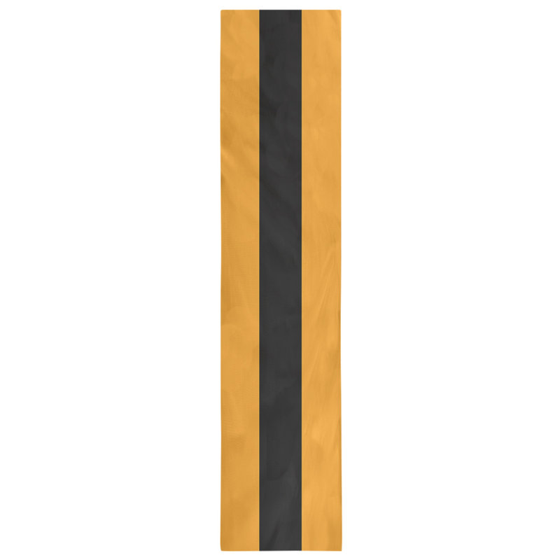 Miami Basketball Table Runner, 72" L x 16" W, Yellow/Black/Yellow, Cotton blend