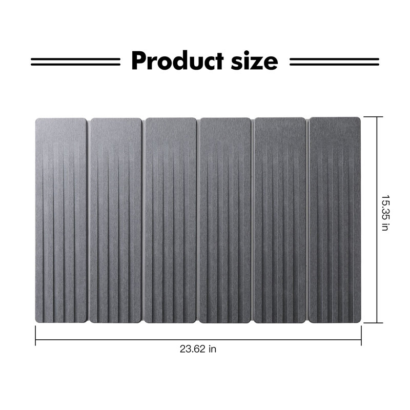 Tapis de séchage en pierre pliable pour comptoir de cuisine, tapis à vaisselle à séchage rapide, tampon absorbant l'eau 23,6 x 15,4 po