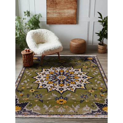 Tapis en coton et polyester à imprimé numérique Lila Collection