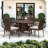 Arturas 4 - Person Wicker Patio Dining Set with Round Table , Cushions Included-1864951461